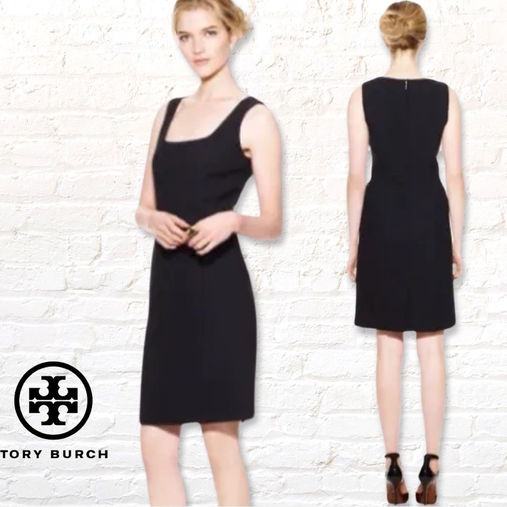 Tory Burch Azalea Black Wool Sheath Dress Black Size 0 - Picture 9 of 9